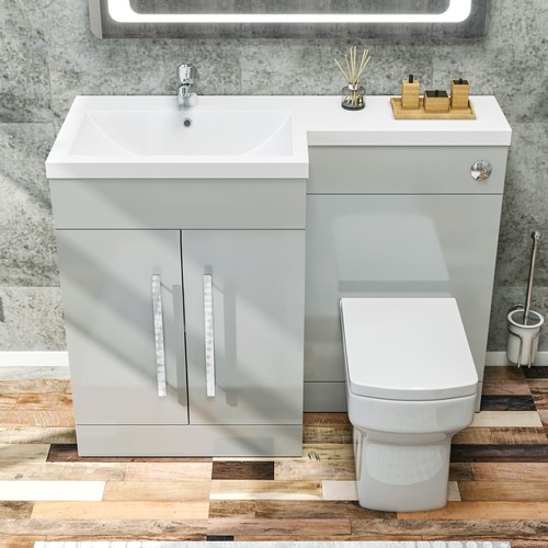 Bathroom grey vanity unit sink - bathroom,