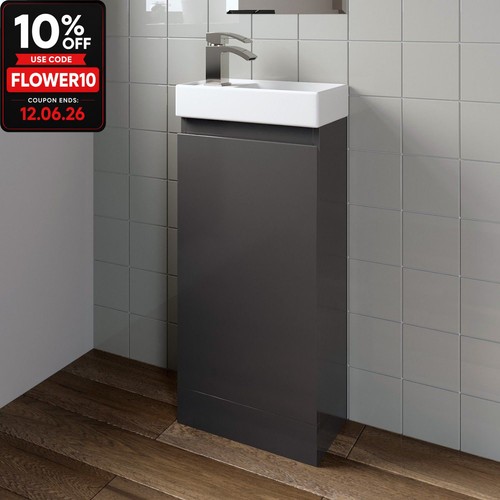 Gloss grey floor - floor, standing