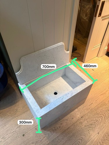 Bespoke carrara marble sink - marble,
